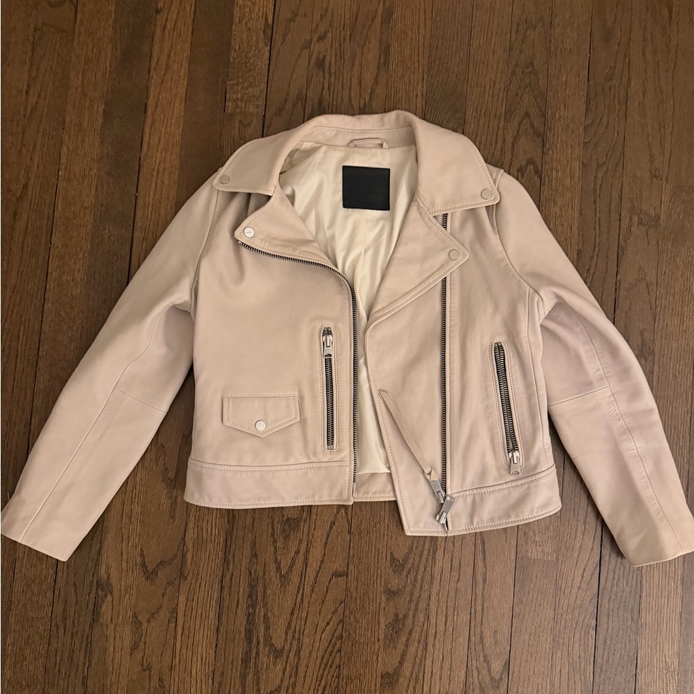 Women's All Saints Tan Moto Jacket